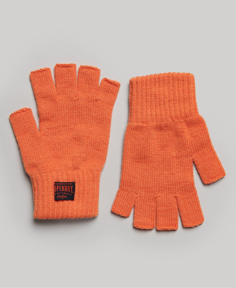 luvas de tricô rkwear na cor laranja jaffa