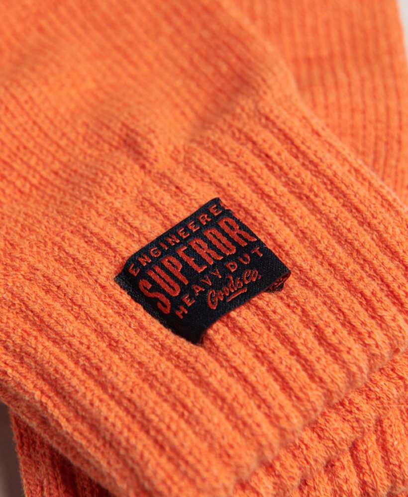 luvas de tricô rkwear na cor laranja jaffa