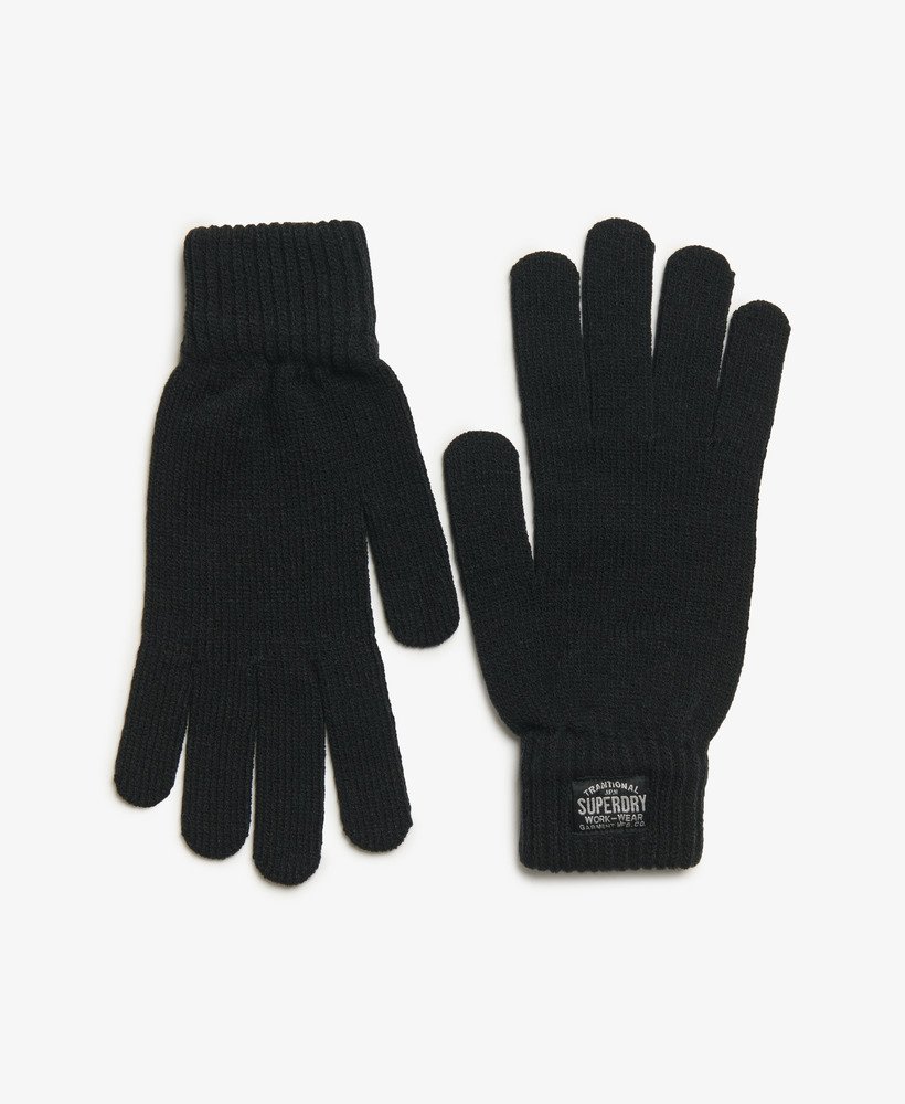 luvas clássicas de tricô na nova cor preta intensa.