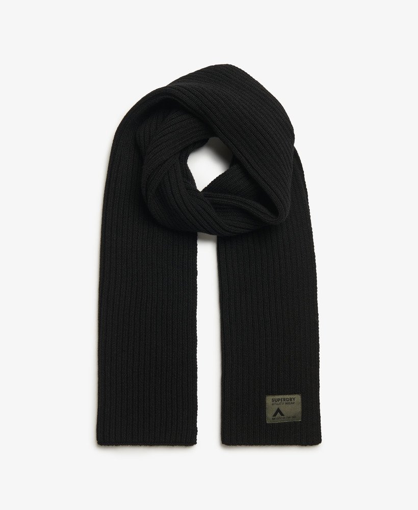 cachecol de tricô rkwear na cor preta