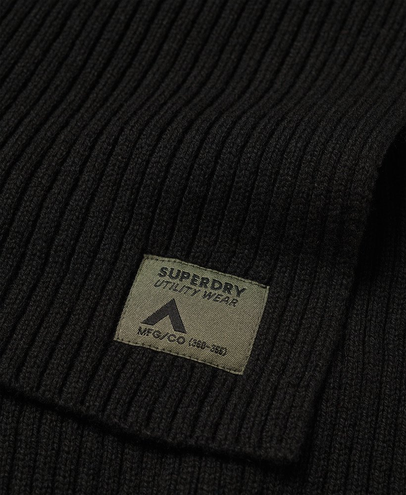 cachecol de tricô rkwear na cor preta