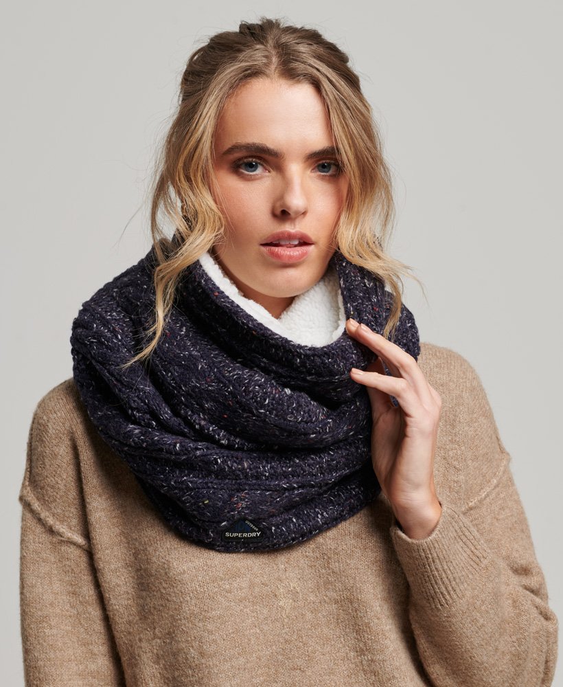 touca gracie cable em tweed azul marinho boston