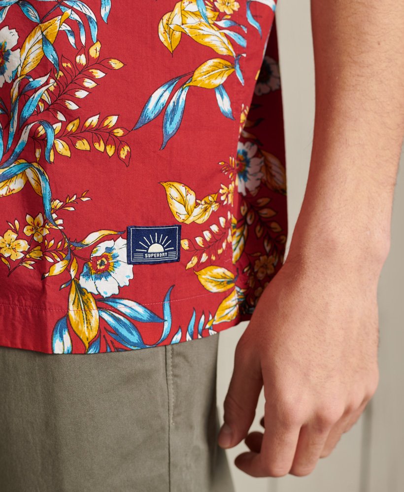camisa havaiana vermelha