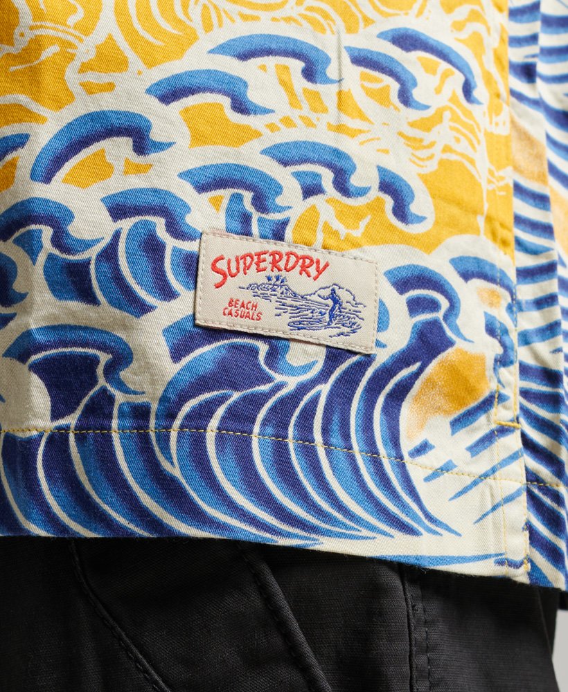 camisa havaiana de manga curta em nimi kam
