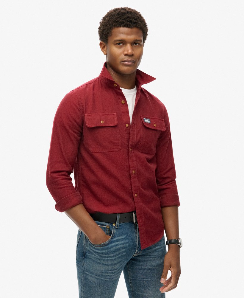 sobretudo trailsman relaxed fit na cor vermelho expedição