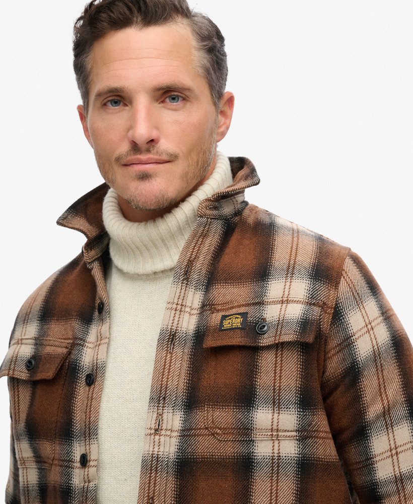 sobretudo wool miller em xadrez roderick marrom
