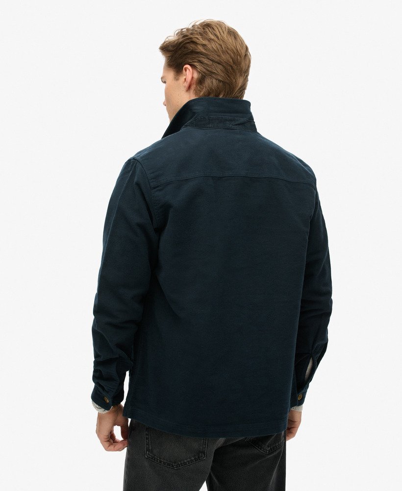 the merchant store - sobretudo moleskin na cor azul marinho eclipse