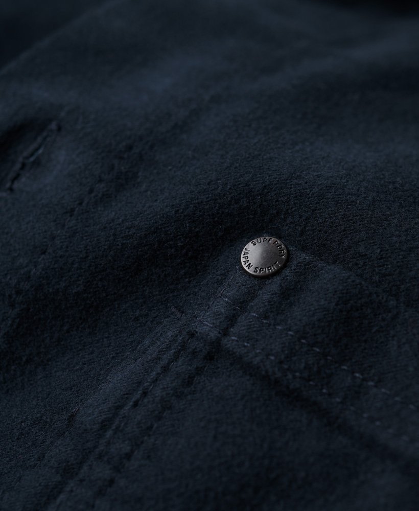 the merchant store - sobretudo moleskin na cor azul marinho eclipse