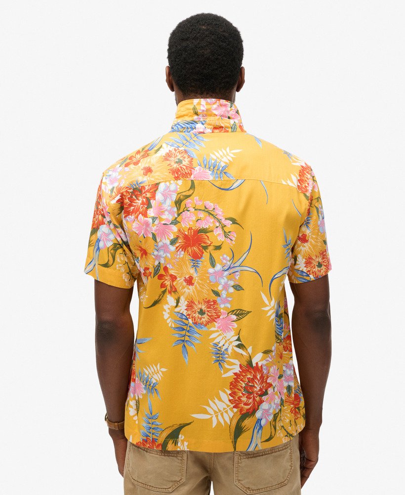camisa havaiana na cor amarelo anÊmona