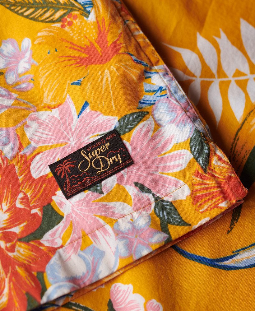 camisa havaiana na cor amarelo anÊmona