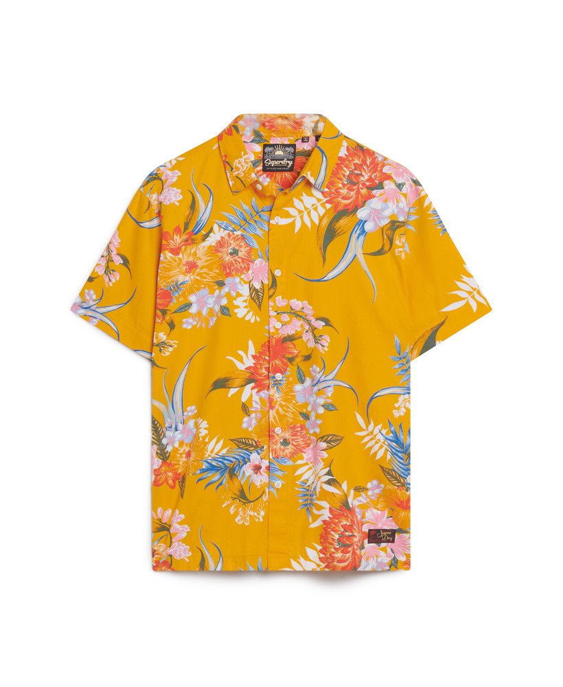 camisa havaiana na cor amarelo anÊmona