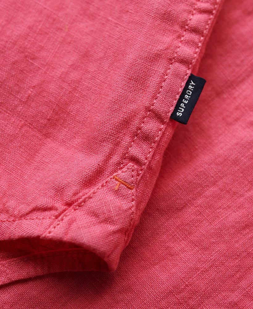camisa de linho casual studios na cor rosa new house