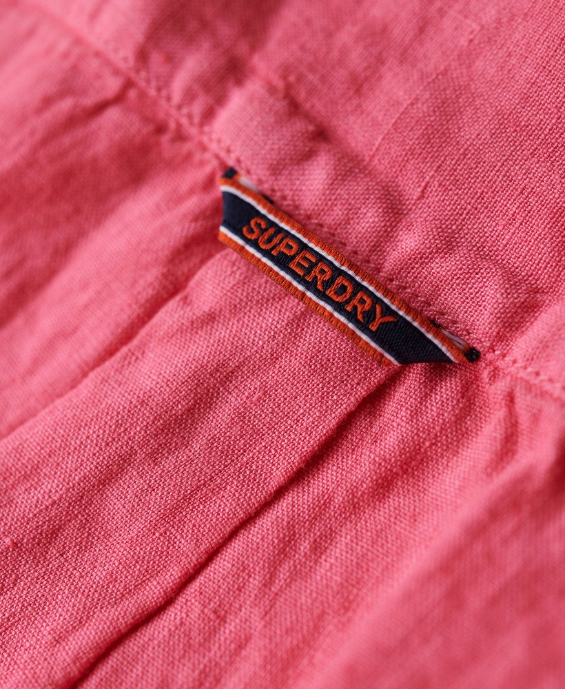 camisa de linho casual studios na cor rosa new house