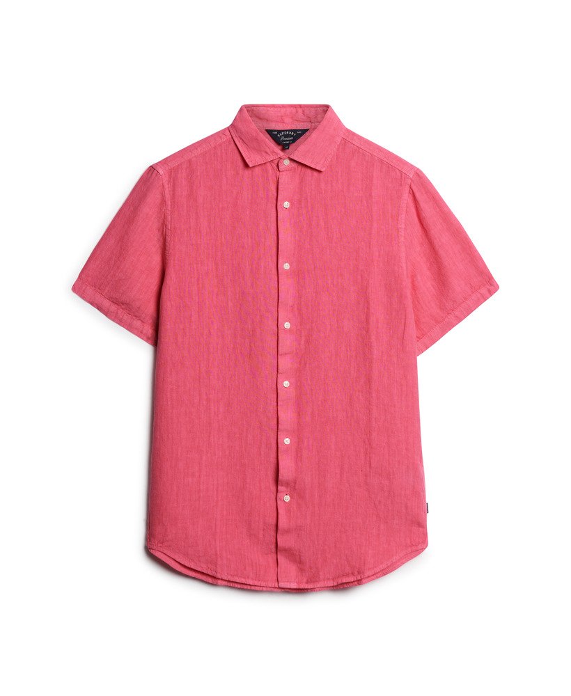 camisa de linho casual studios na cor rosa new house