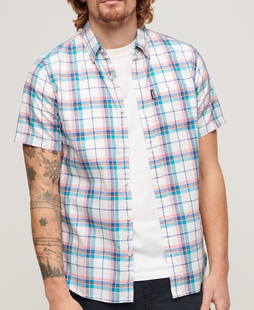 camisa xadrez leve em estampa optic check