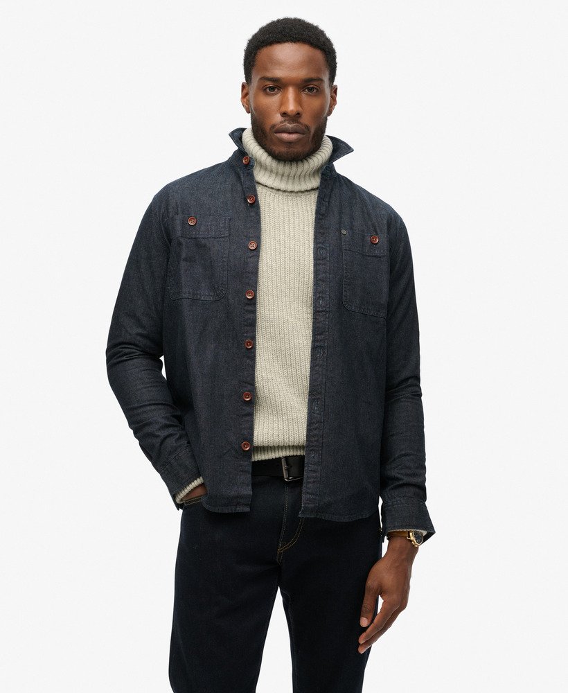 the merchant store - sobretudo jeans na lavagem rinse