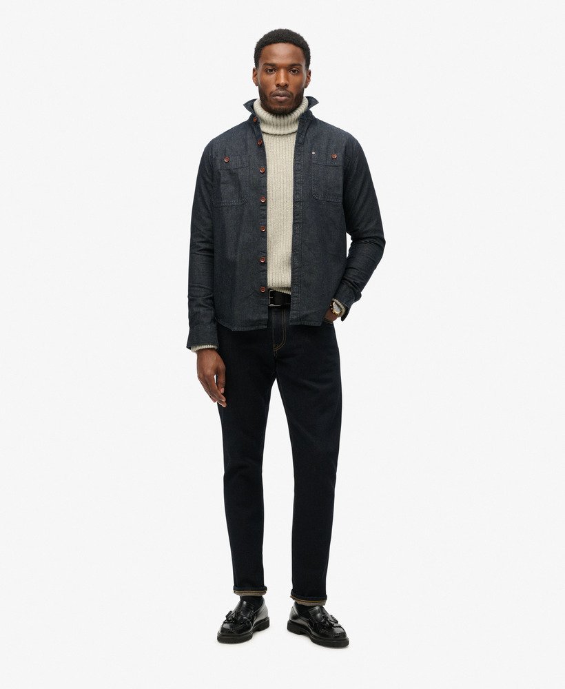 the merchant store - sobretudo jeans na lavagem rinse