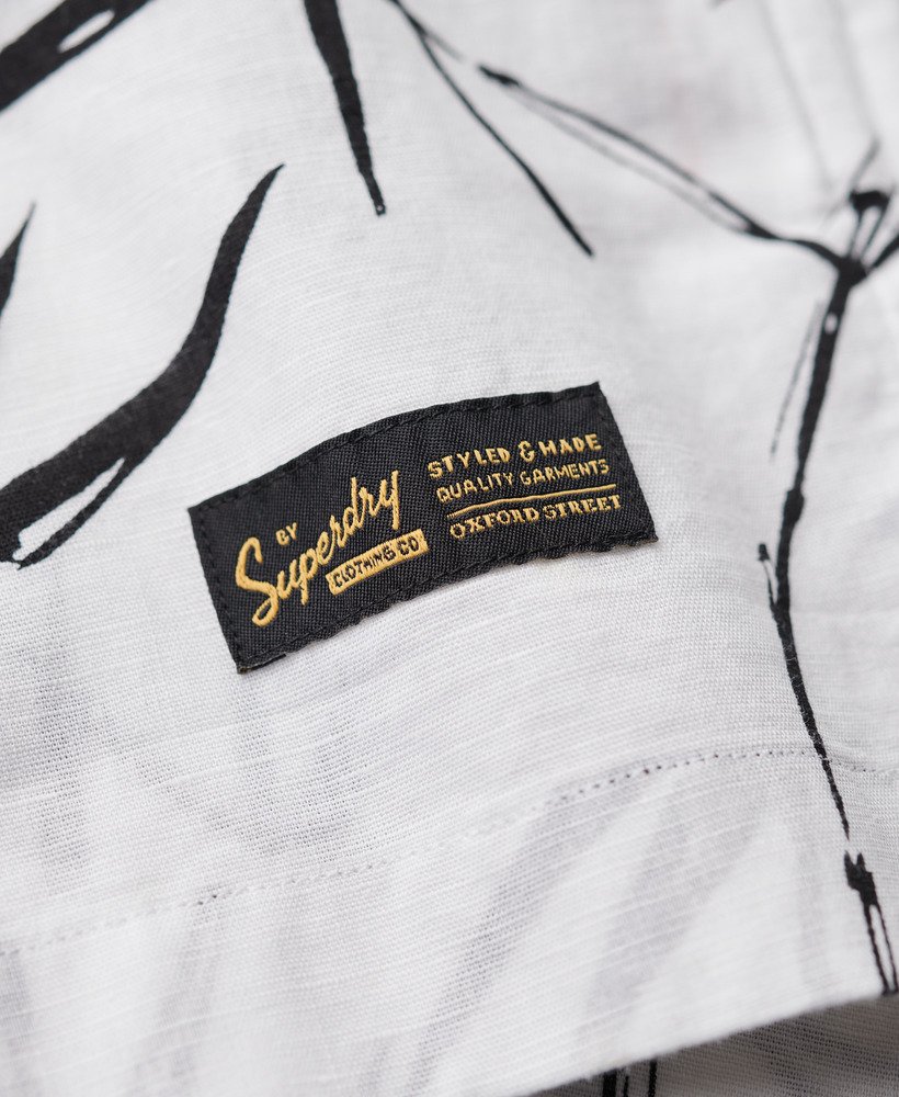 camisa de praia de manga curta em bambu óptico