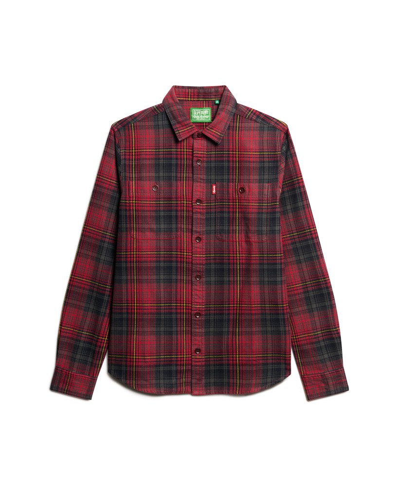 sobretudo xadrez vintage em vermelho boseman