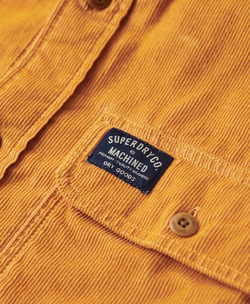 camisa de veludo cotelê trailsman relaxed fit na cor laranja tostada