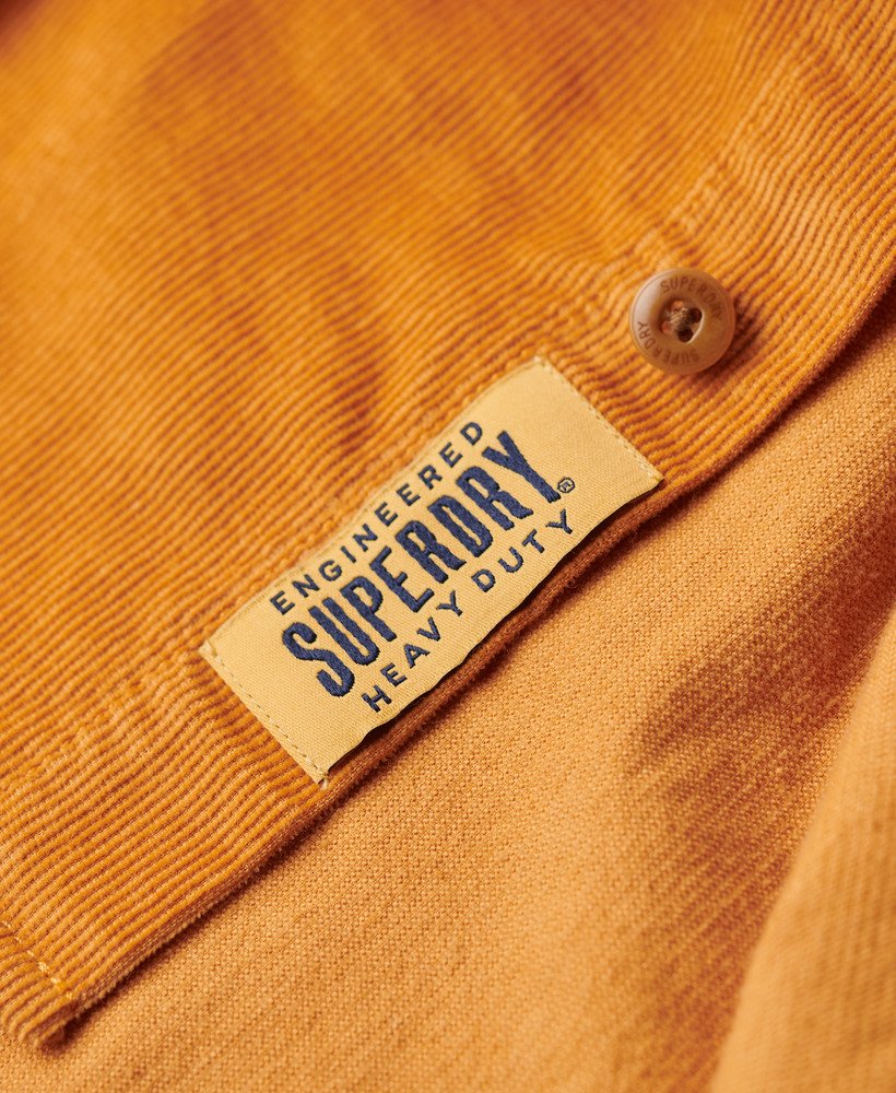 camisa de veludo cotelê trailsman relaxed fit na cor laranja tostada