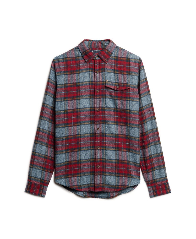 the merchant store - camisa xadrez em padrão grindle vermelho