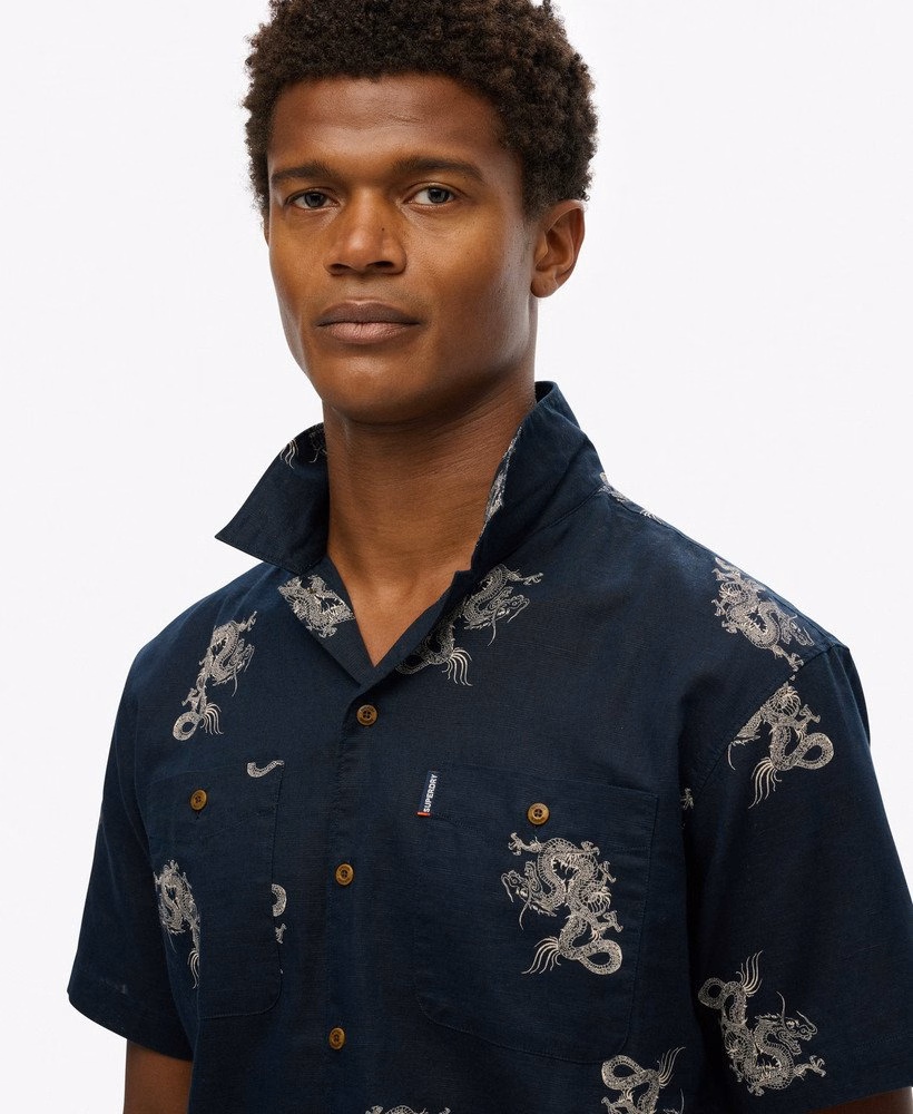 Camisa de praia de manga curta