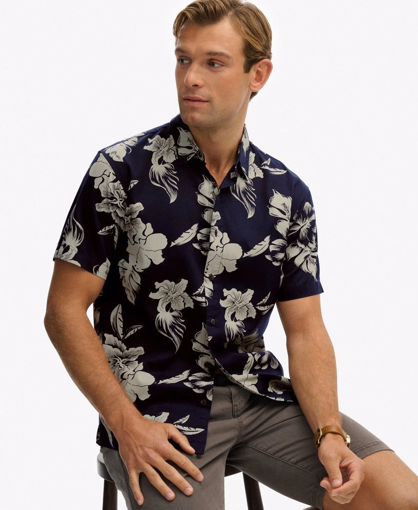 Camisa havaiana estampada
