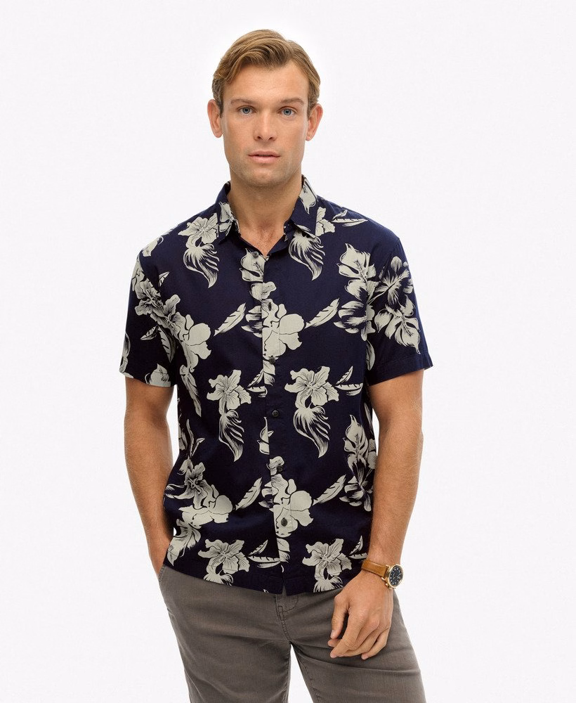 Camisa havaiana estampada