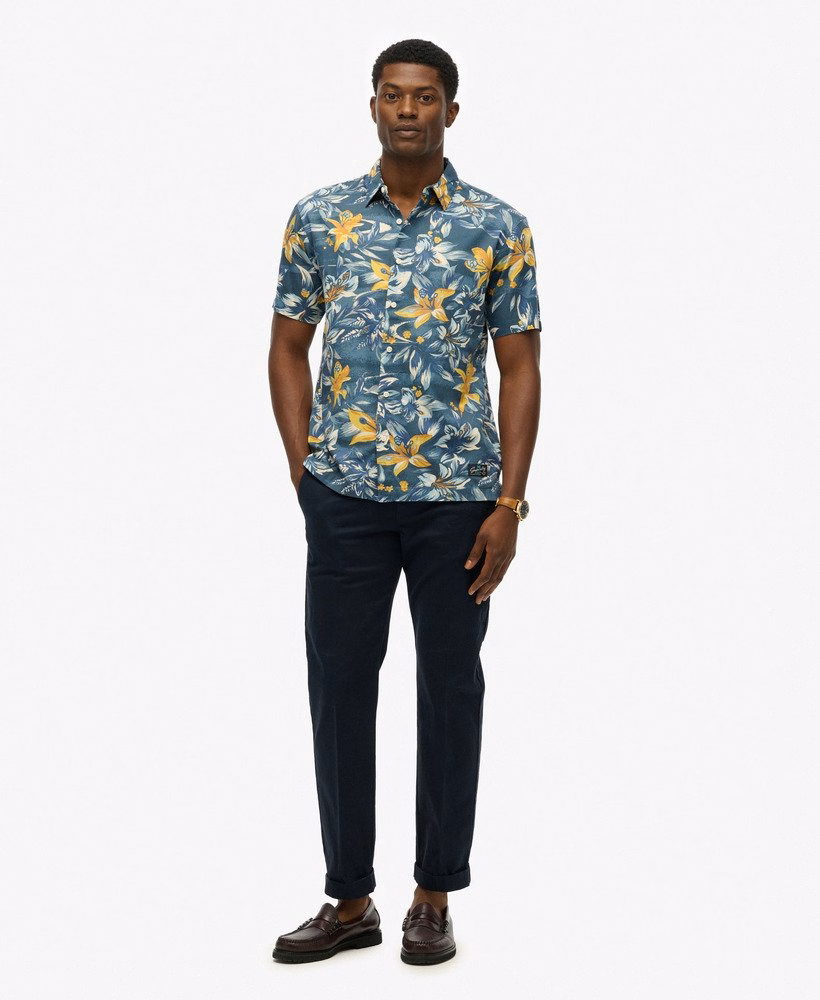 Camisa havaiana estampada