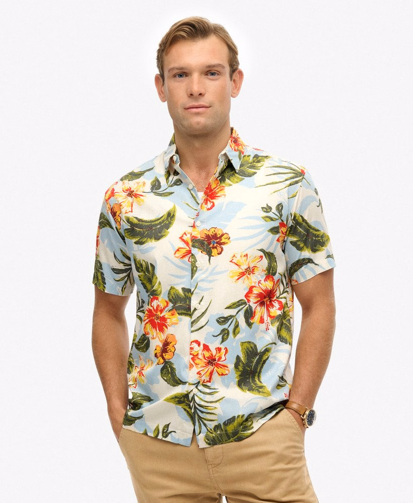 Camisa havaiana estampada