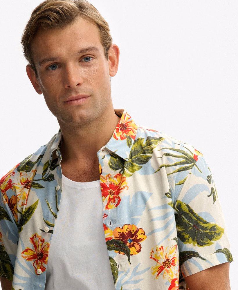 Camisa havaiana estampada