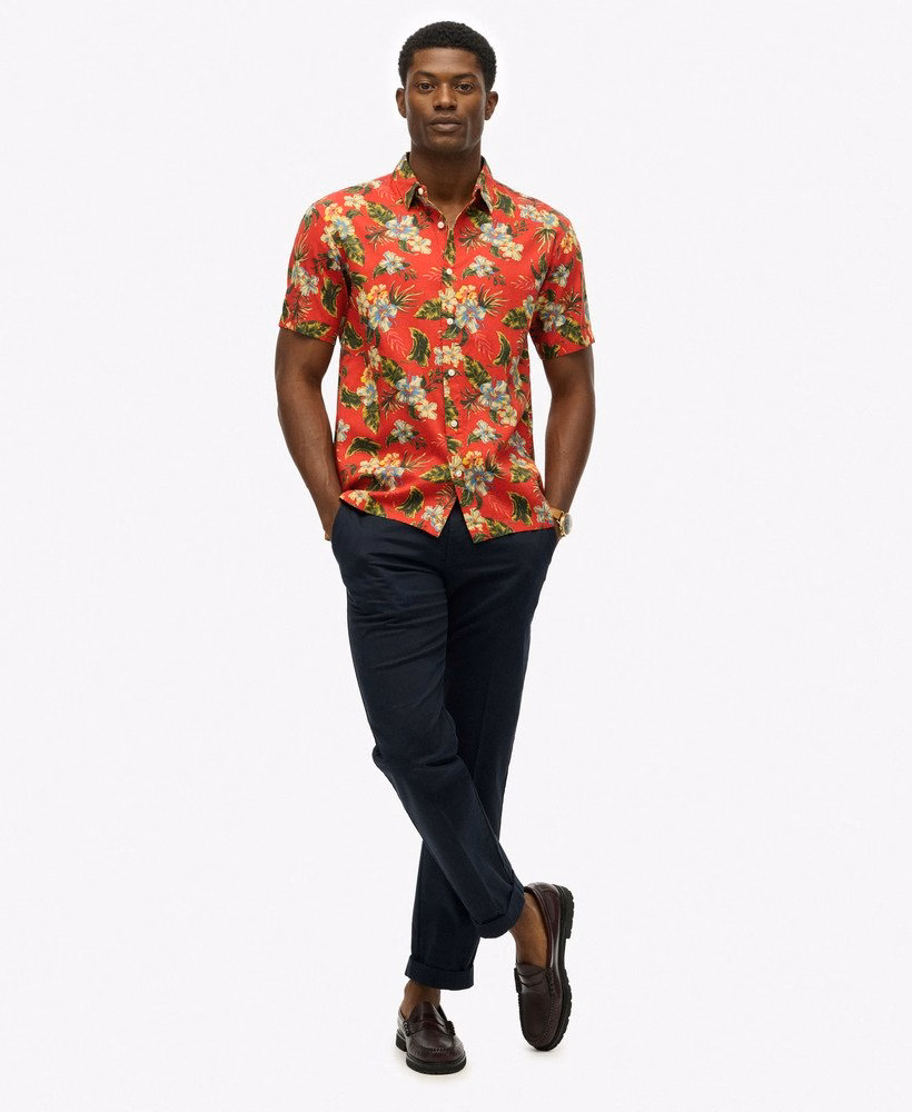 Camisa havaiana estampada