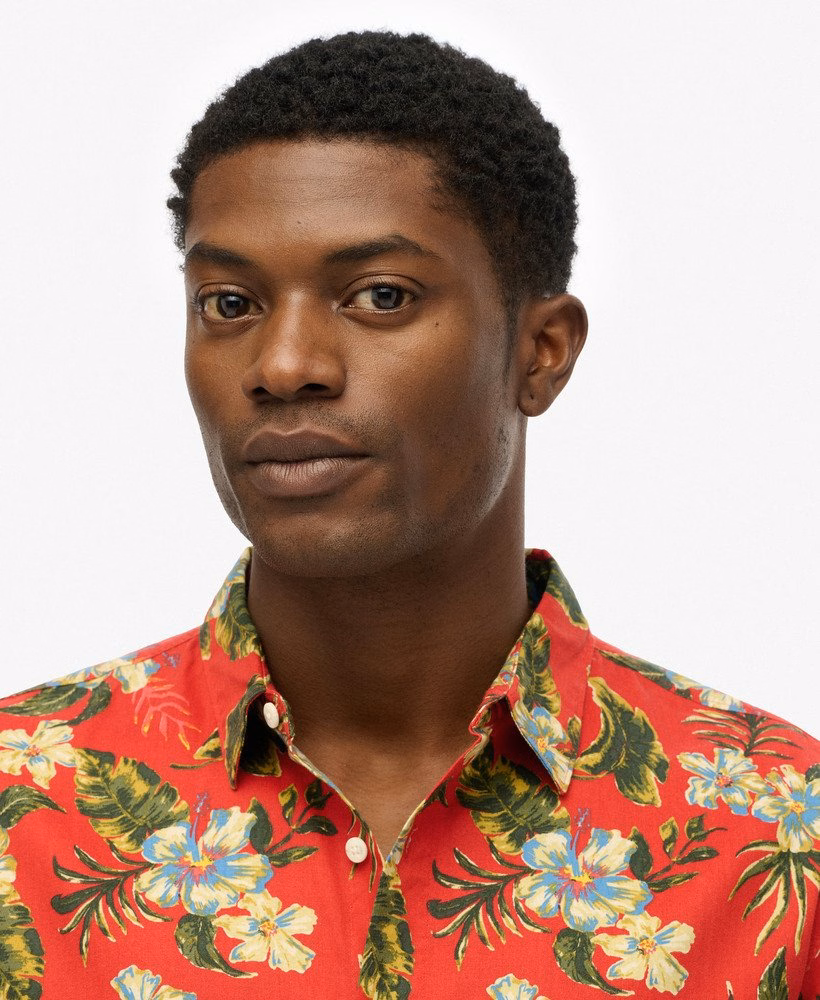 Camisa havaiana estampada