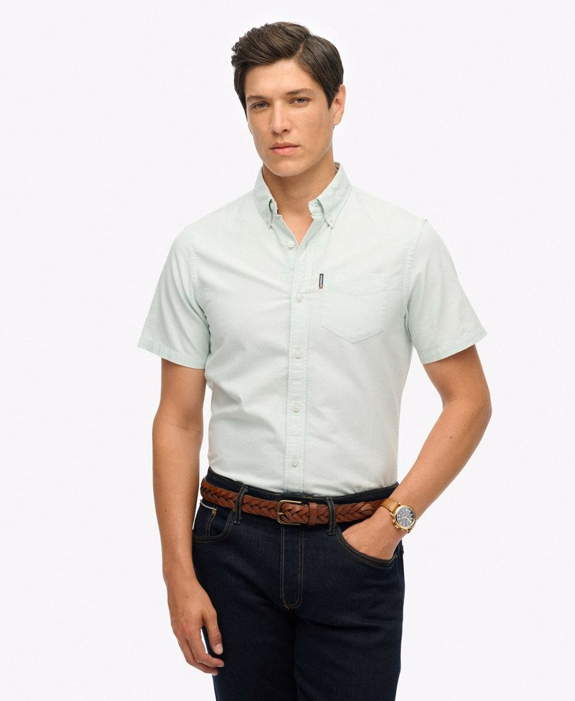 Camisa Oxford de manga curta