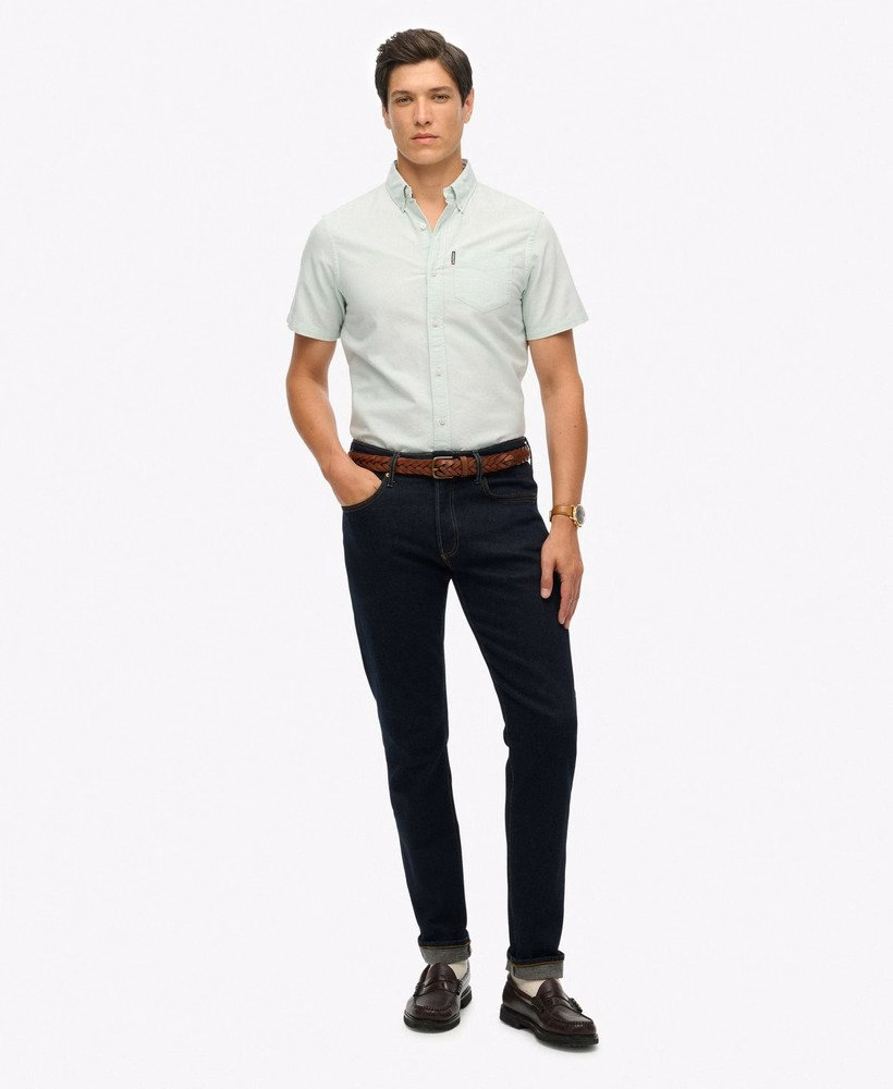 Camisa Oxford de manga curta