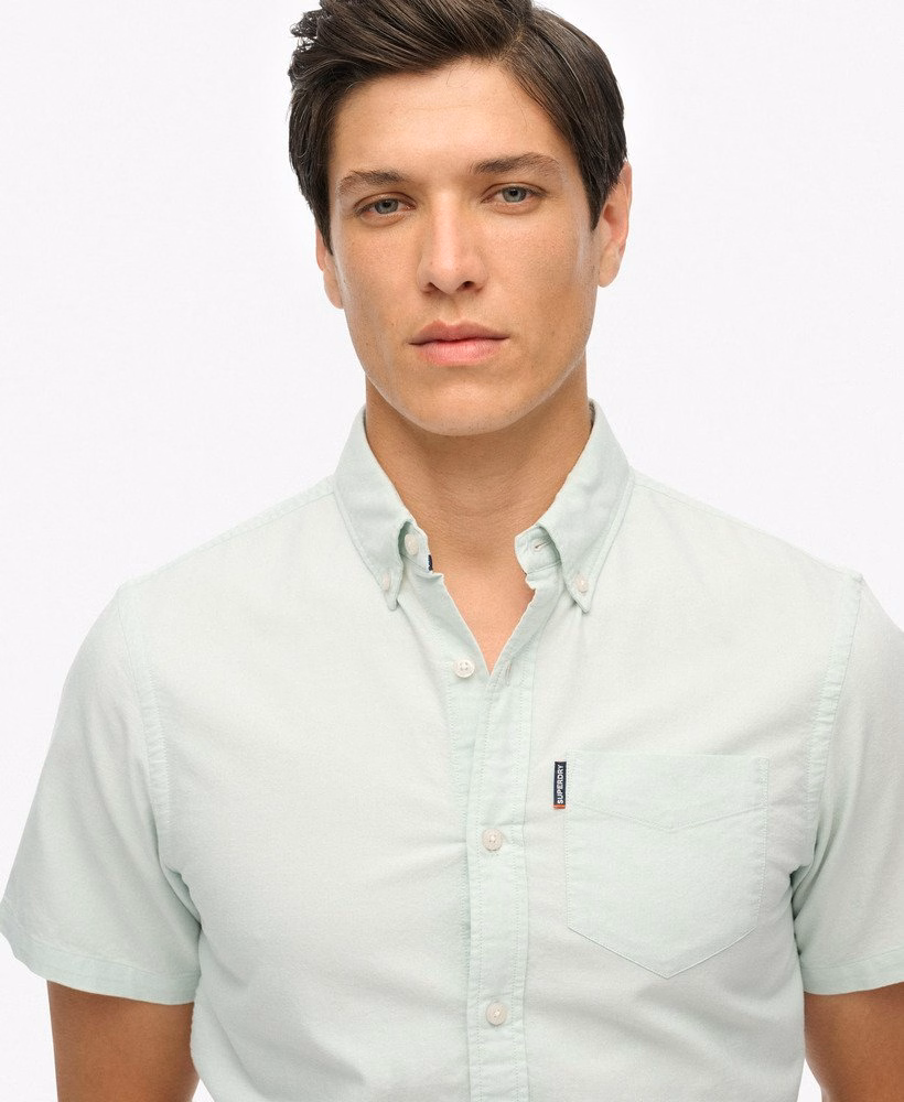 Camisa Oxford de manga curta