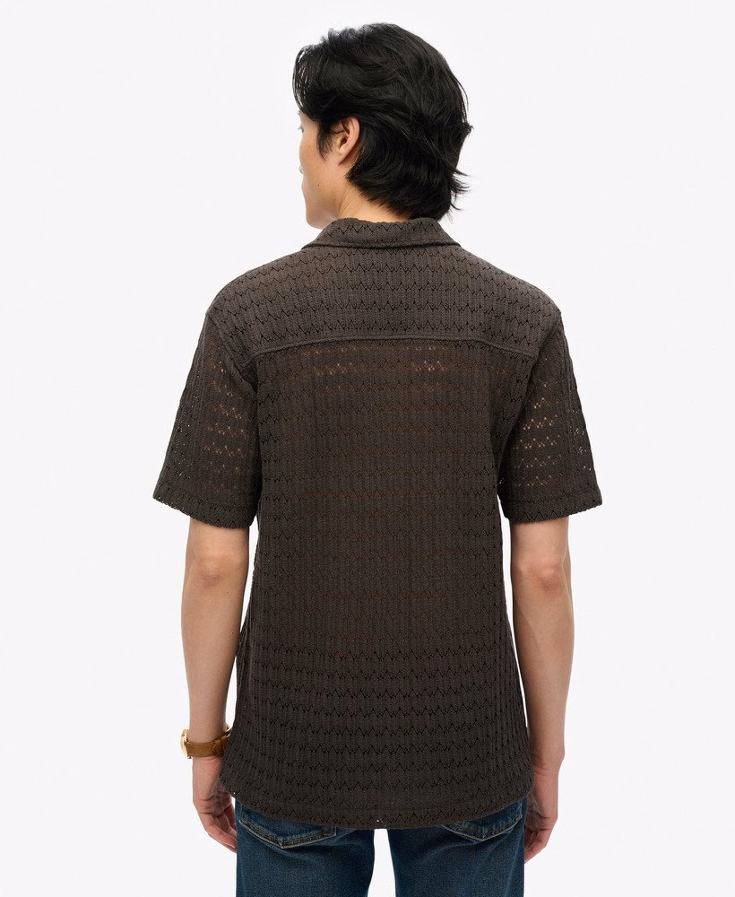 Camisa com textura de tricô