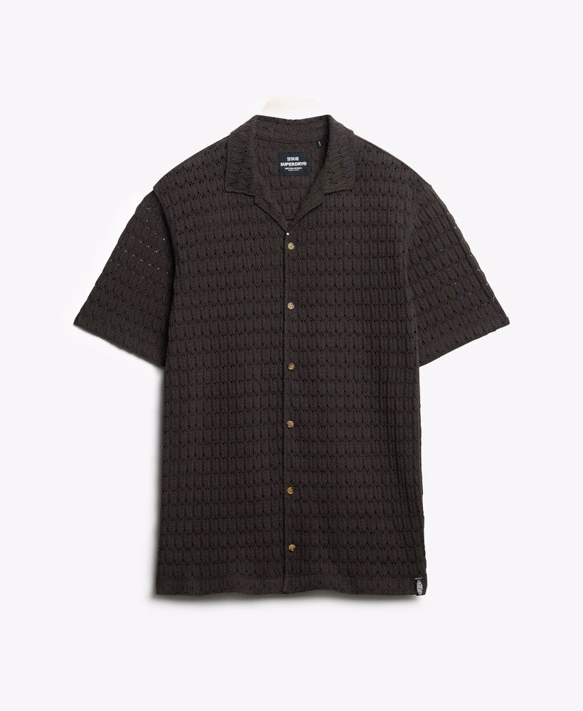 Camisa com textura de tricô