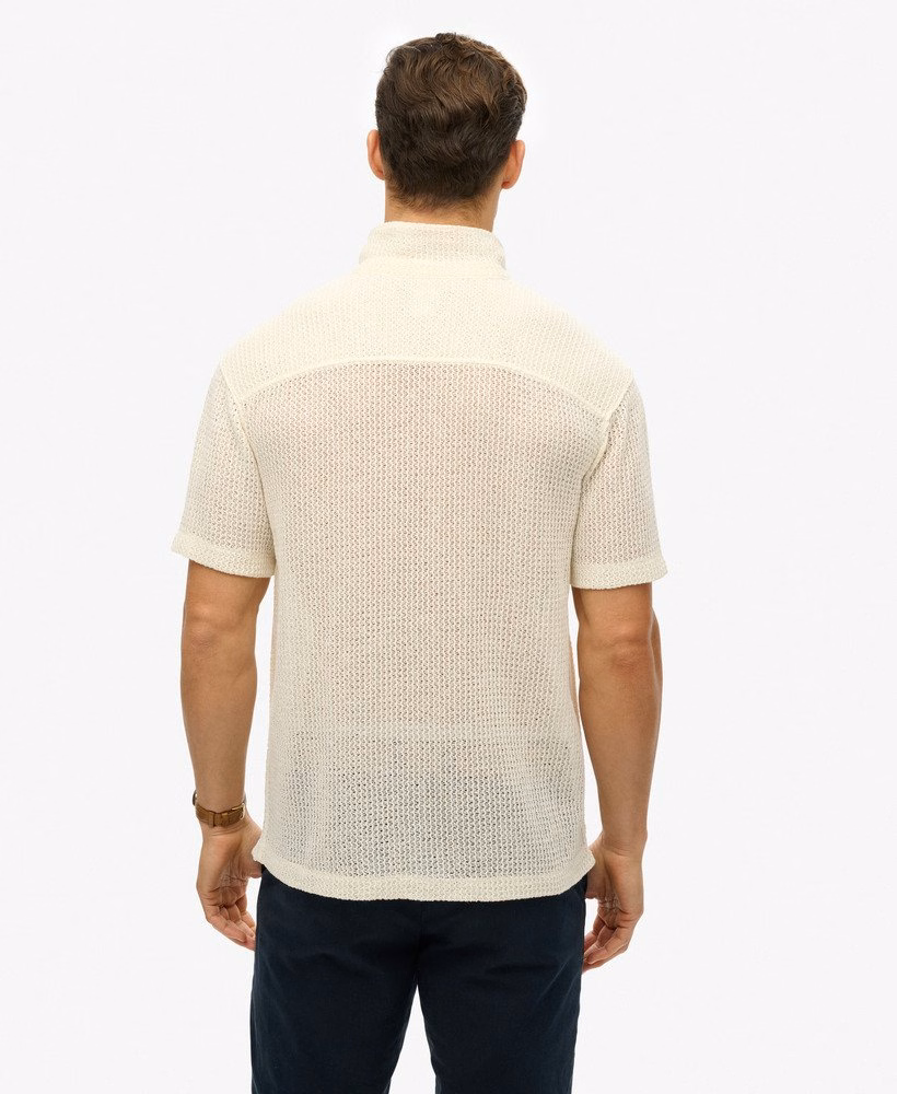 Camisa com textura de tricô