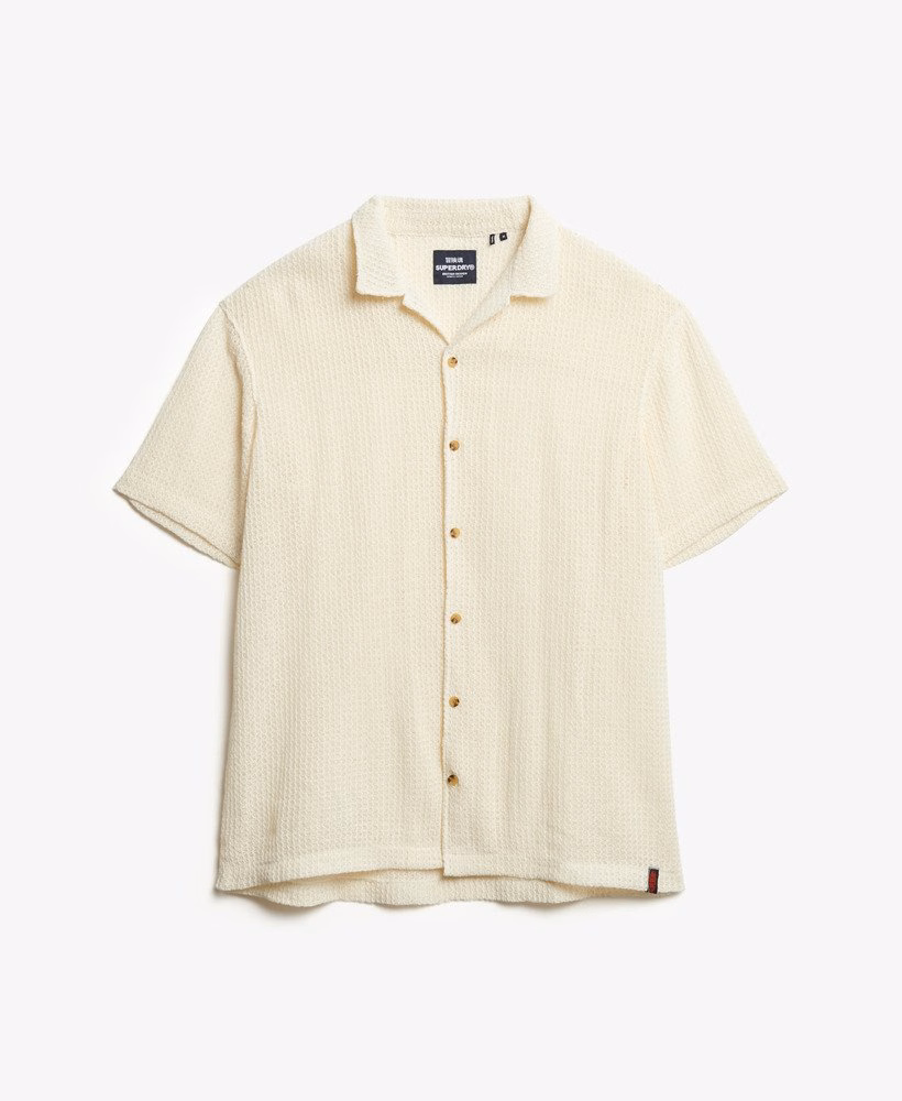 Camisa com textura de tricô