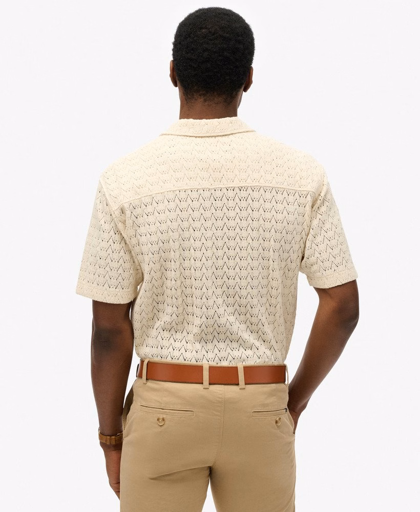 Camisa com textura de tricô