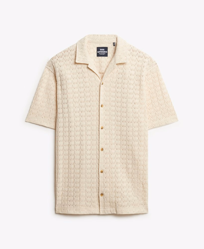 Camisa com textura de tricô