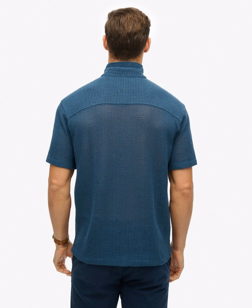 Camisa com textura de tricô