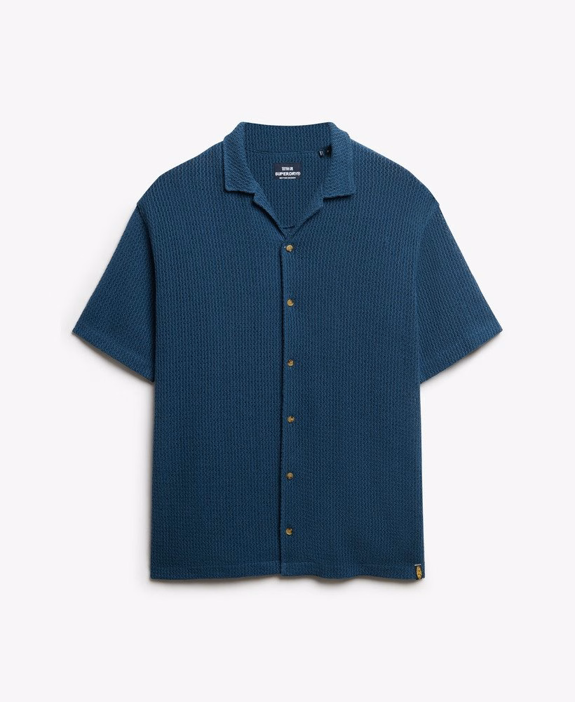 Camisa com textura de tricô