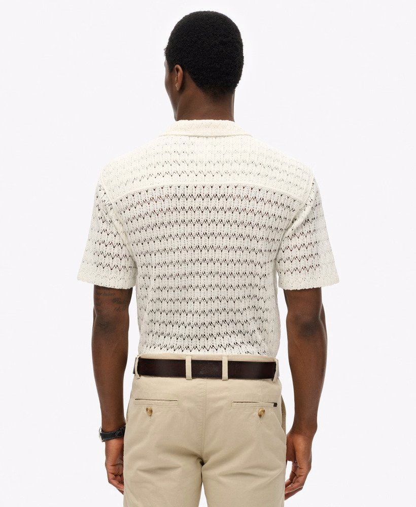 Camisa com textura de tricô