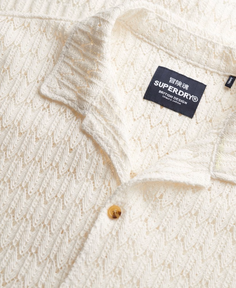 Camisa com textura de tricô