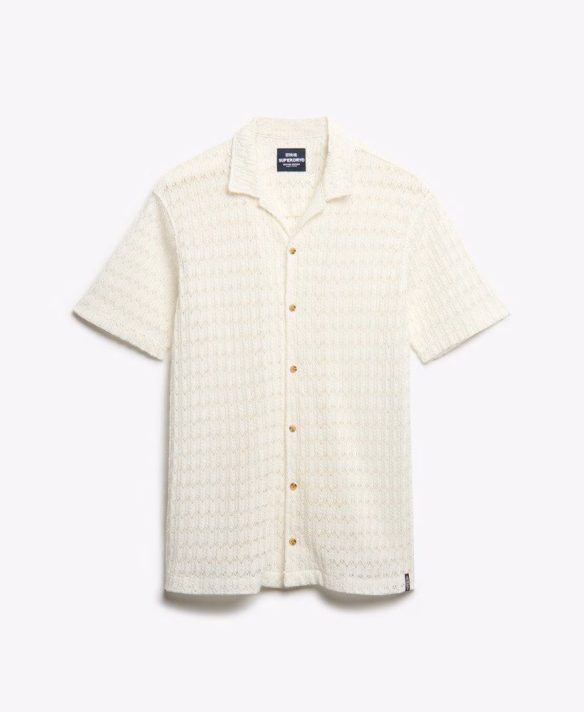 Camisa com textura de tricô
