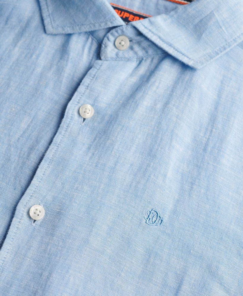 Camisa de linho bordada para férias