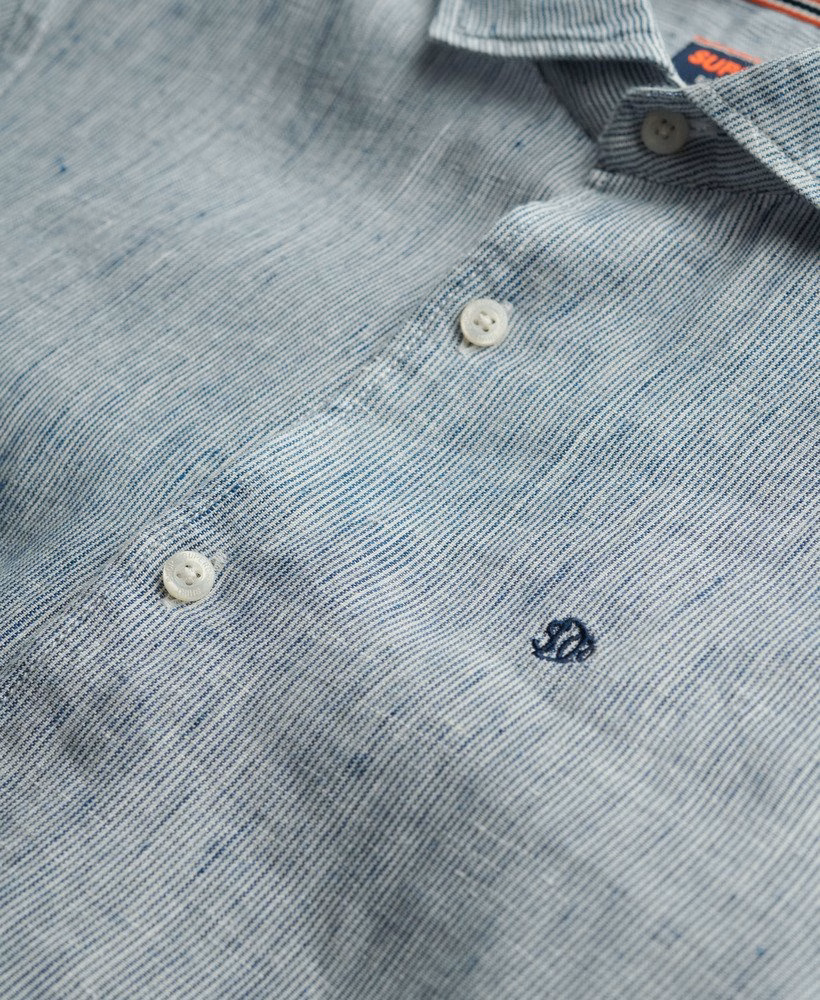 Camisa de linho bordada para férias